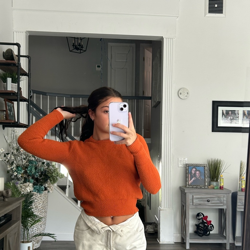 Orange sweater from Zara very comfortable